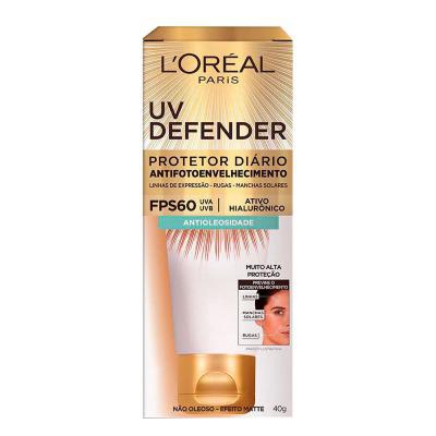 Protetor L'Oréal Paris UV Defender Antioleosidade 60FPS 40g